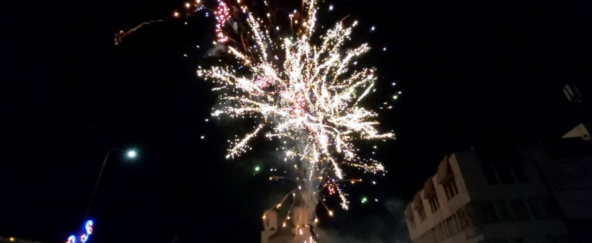 Focul de artificii organizat în Fălticeni la trecerea în 2020