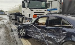 Accident rutier în zona localității Spătărești. Coliziune produsă între două autotrenuri și un autoturism