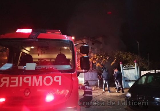 Incendiu pe strada Primăverii din Fălticeni