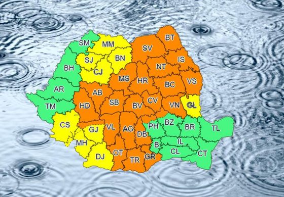 Judeţul Suceava se va afla sub Cod portocaliu în următoarele ore. Sunt prognozate averse torenţiale