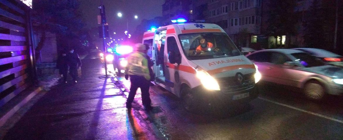 Un nou accident în Fălticeni. Bărbat acroșat de un VW Passat pe trecerea de pietoni de la Colegiul „Nicu Gane”
