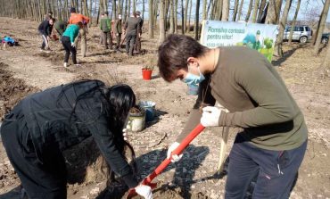 Elevii și profesorii Colegiului „Vasile Lovinescu” au participat la prima campanie de împădurire din acest an