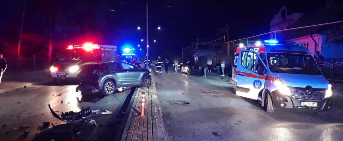 Cum s-a produs accidentul rutier de pe strada Sucevei. Polițiștii fălticeneni au întocmit dosar penal