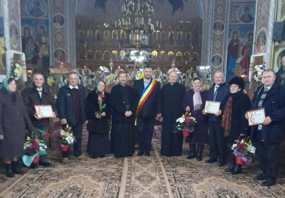 Cuplurile de aur din Comuna Hârtop au fost sărbătorite de Crăciun. Eveniment  desfășurat la biserica din sat