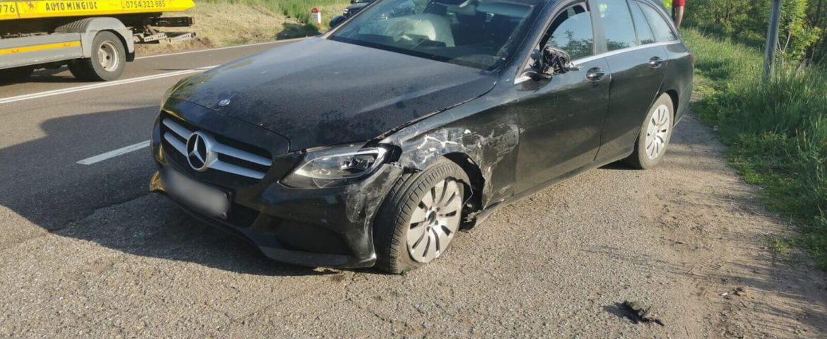 Accident rutier pe raza comunei Bunești. Un șofer ucrainean s-a izbit într-un autoturism care circula regulamentar