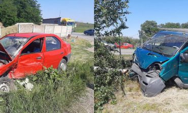 Accident rutier la ieșirea din Fălticeni spre Baia. Două victime au ajuns la spital. Coliziune între două autovehicule