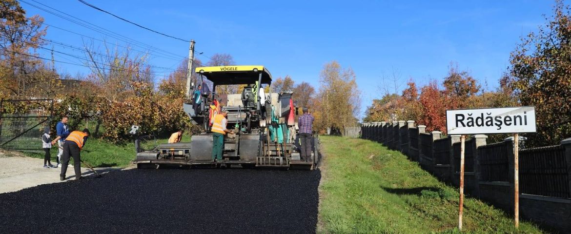 Infrastructura rutieră se înnoiește în comuna Rădășeni. Lucrări de asfaltare încheiate pe Drumul Județean 209 M