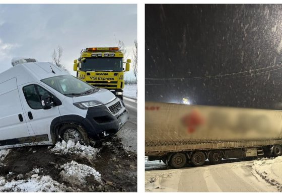 Iarna le dă bătăi de cap șoferilor. Evenimente rutiere în Fălticeni, Boroaia, Cornu Luncii și Bunești. Câțiva conducători auto au ajuns cu mașinile în șanț