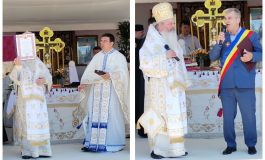 Preotul paroh Florin Sava și primarul Brăduț Avrămia au primit distincții onorifice din partea Î.P.S. Calinic