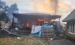 Incendiu puternic în comuna Horodniceni. Flăcările au distrus, casa, adăpostul de animale și bunurile unei familii