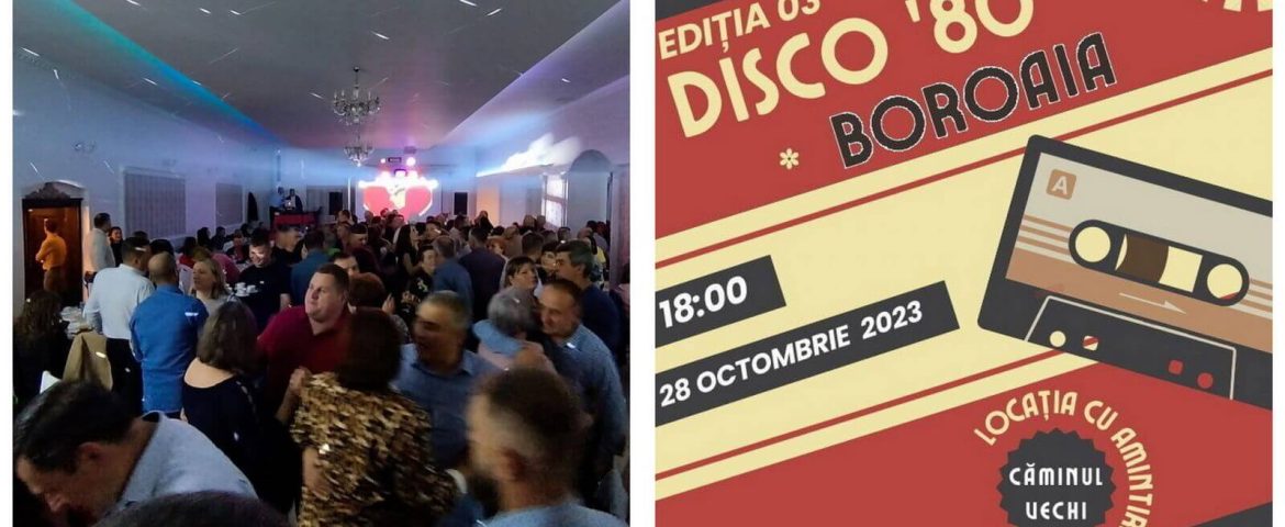 Distracție maximă la „Disco 80”. Nostalgicii au revenit pe ringul de dans. Eveniment organizat în comuna Boroaia
