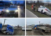 Evenimente rutiere produse în Fălticeni, Bunești și Oniceni. Tamponări și autovehicule ieșite în afara carosabilului