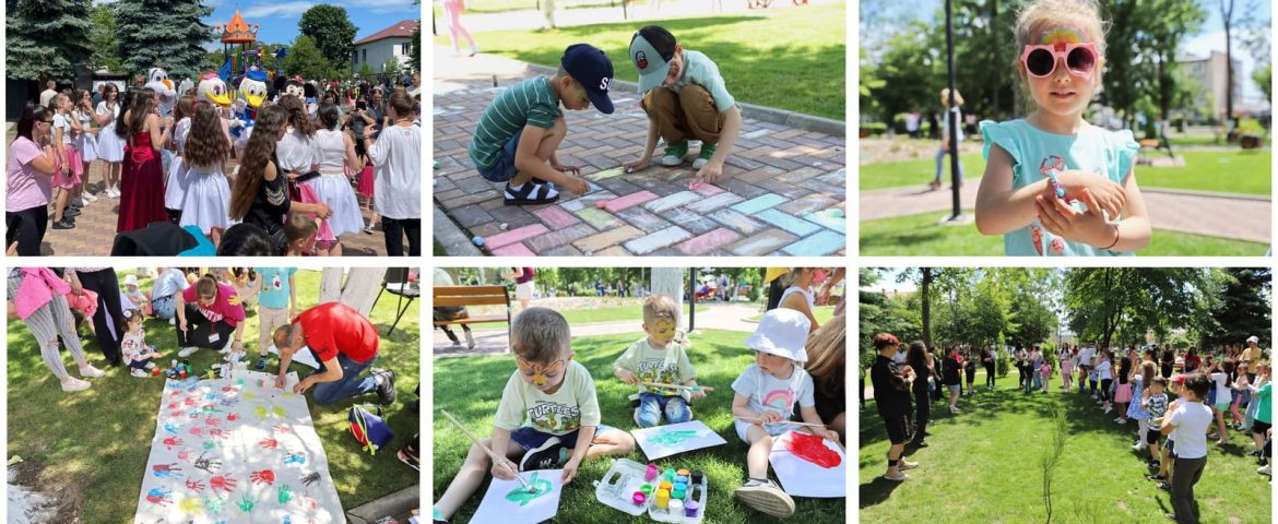 Veselie, culoare și dans. Sute de copii din Fălticeni au petrecut Ziua Copilului în Parcurile Prefecturii și Nada Florilor