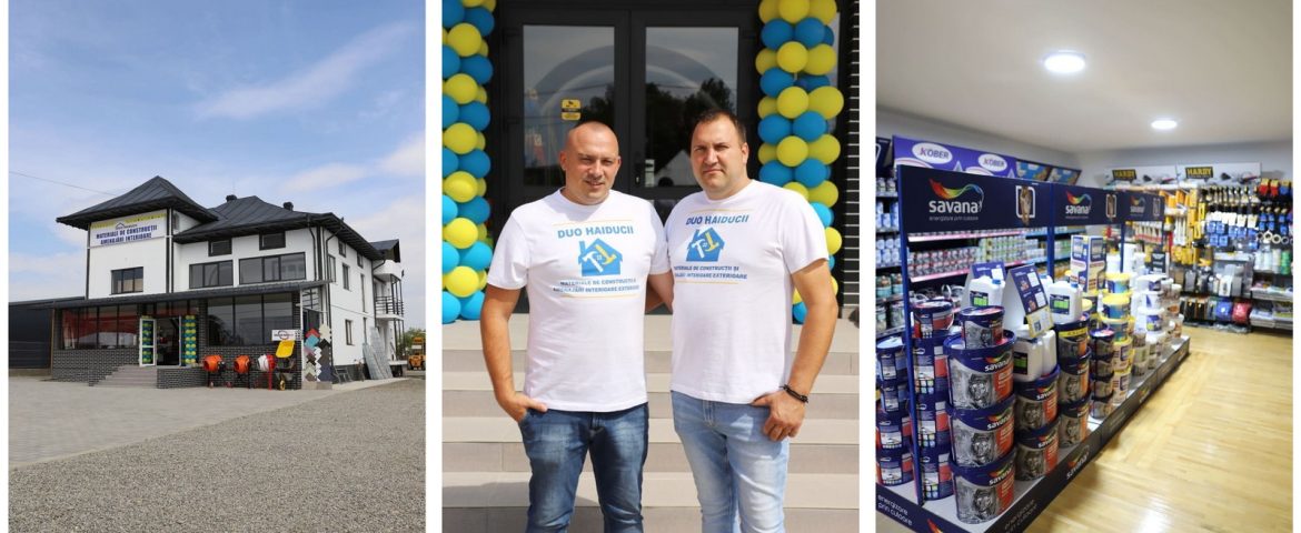 Frații Năstacă deschid un magazin modern de materiale de construcții și amenajări interioare în comuna Boroaia