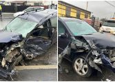 Un nou accident rutier în Fălticeni. Două mașini s-au ciocnit pe strada Armatei. Șofer transportat la spital