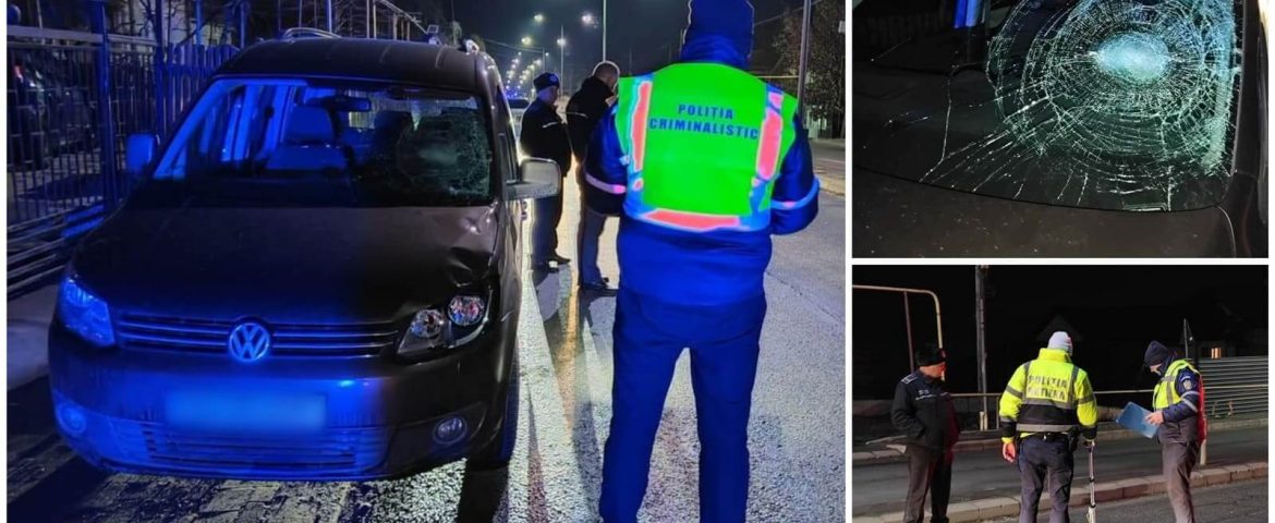 Accident rutier produs pe strada Sucevei. Bărbat acroșat de un autoturism. Șoferul și pietonul erau băuți