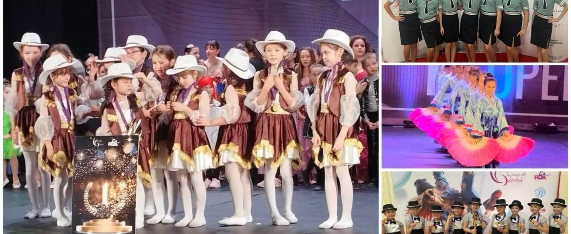 Copiii din Fălticeni au obținut trei premii întâi și un premiu doi la Concursul Internațional de Dans „Iași Dance Open”