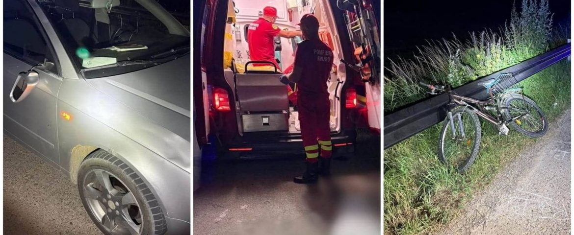 Accident rutier mortal în comuna Dolhești. Un autoturism l-a acroșat pe un bărbat care voia să urce pe bicicletă