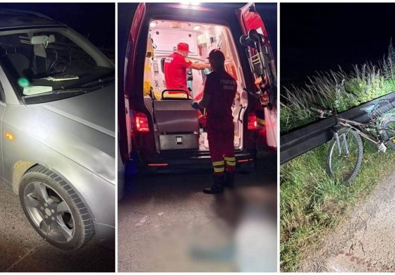 Accident rutier mortal în comuna Dolhești. Un autoturism l-a acroșat pe un bărbat care voia să urce pe bicicletă
