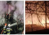 Incendiu în municipiul Fălticeni. Două solarii s-au făcut scrum. Flăcările au afectat și acoperișul  gospodăriei