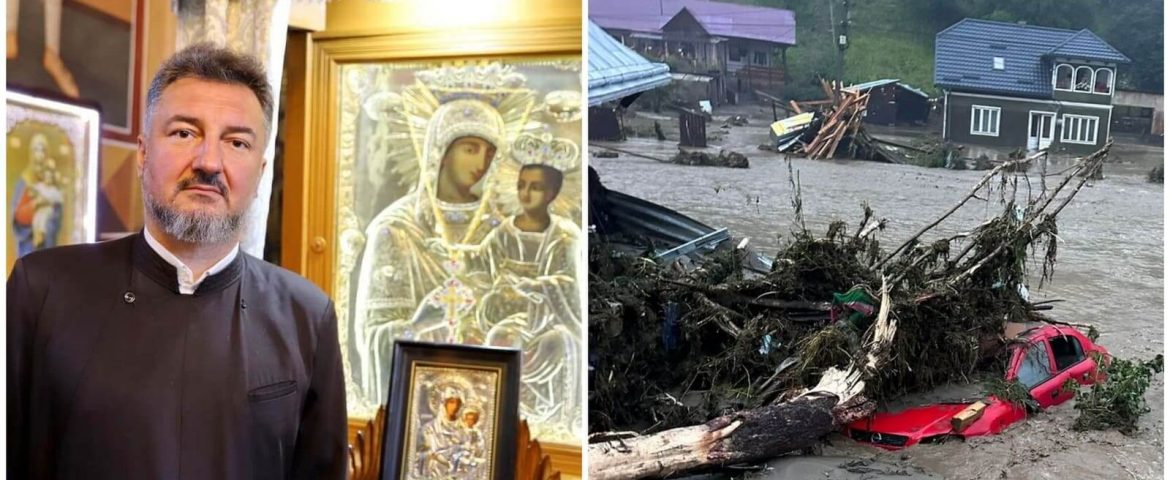 Preotul Adrian Brădățanu strânge donații pentru familiile afectate de inundațiile devastatoare din județul Suceava