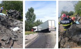 Accident rutier grav în zona comunei Cornu Luncii. Un șofer și-a pierdut viața. Mașina acestuia s-a făcut praf