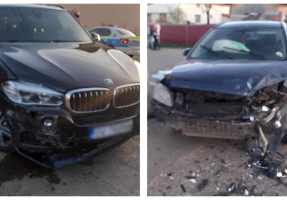 Accident rutier pe raza comunei Baia. Două autovehicule s-au ciocnit. Pompierii și polițiștii sunt la fața locului