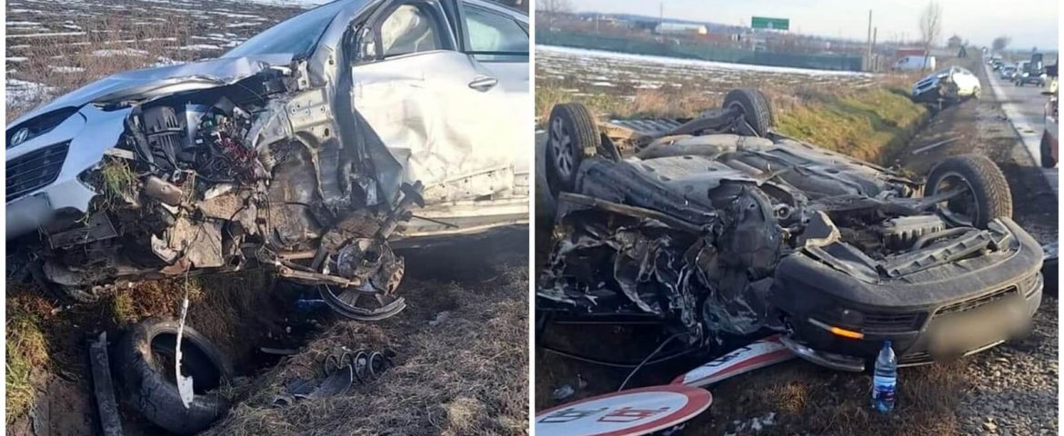 Accident rutier în comuna Fântâna Mare. Șase persoane sunt rănite. Două autoturisme s-au ciocnit pe DN2