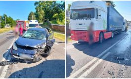 Accident rutier în comuna Drăgușeni. Un autotren și un autoturism s-au ciocnit. Două persoane sunt rănite