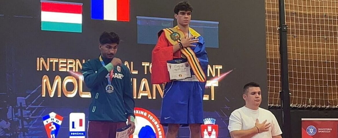 Un tânăr din comuna Baia se numără printre laureații Turneului Internațional de Box „Moldavian Belt”